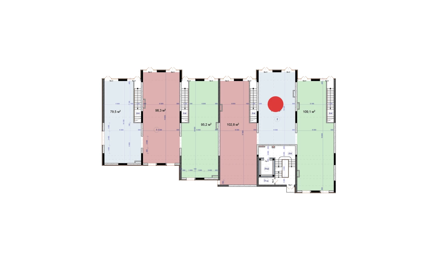 1-xonali xonadon 78.1 m²  1/9 qavat | Uchtepa Avenue Turar-joy majmuasi