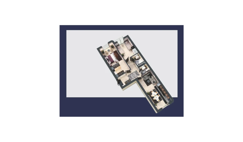 2-комнатная квартира 81.8 м²  12/12 этаж | Жилой комплекс Aviasozlar Plaza