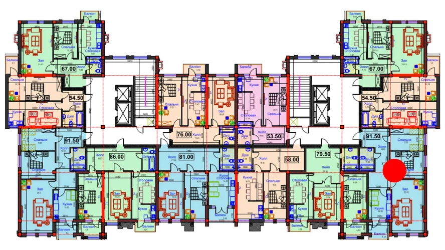 3-комн. квартира 91.5 м²  11/12 этаж | Жилой комплекс GAGARIN AVENUE