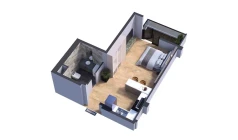 1-комн. квартира 41.56 м²  5/7 этаж | Жилой комплекс Bochka Resort