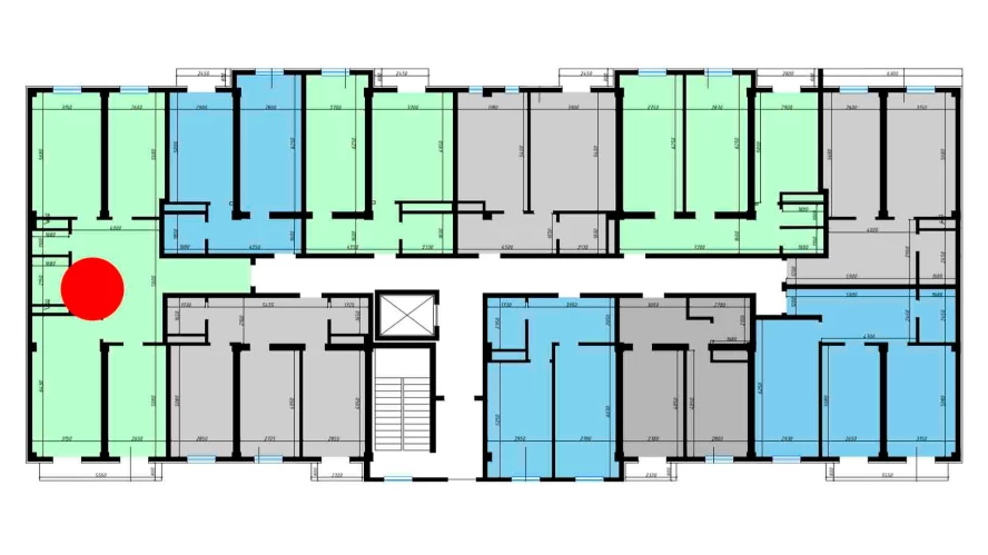 3-xonali xonadon 103.6 m²  5/10 qavat | Ko'kcha-Oqtepa Turar-joy majmuasi