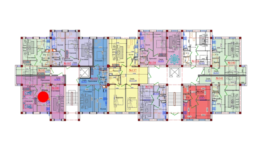 3-комн. квартира 80.95 м²  1/9 этаж | Жилой комплекс ZAR ZAMONAVIY UYLAR