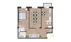 2-комн. квартира 75.11 м²  3/10 этаж | Жилой комплекс Ko'kcha-Oqtepa