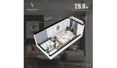 1-xonali xonadon 28 m²  5/11 qavat | Savr Avenue Turar-joy majmuasi