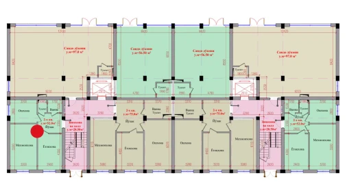 2-xonali xonadon 52 m²  1/8 qavat | Saxro Turar-joy majmuasi