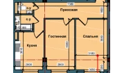 2-xonali xonadon 61.5 m²  2/9 qavat | NUR BARAKA Turar-joy majmuasi