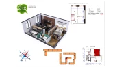2-xonali xonadon 42.6 m²  3/9 qavat | Uchtepa Avenue Turar-joy majmuasi