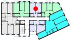 1-xonali xonadon 42.8 m²  5/10 qavat | Ko'kcha-Oqtepa Turar-joy majmuasi