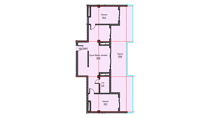 2-комнатная квартира 148.41 м²  9/9 этаж | Жилой комплекс UCHTEPA CITY