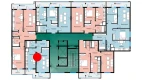 1-xonali xonadon 42.55 m²  16/16 qavat | SOKIN DIYOR Turar-joy majmuasi