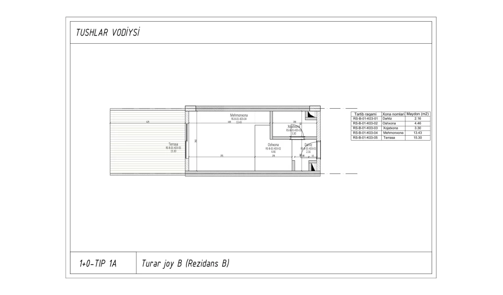 1-комн. квартира 27.94 м² 1/6 этаж | Жилой комплекс TUSHLAR VODIYSI 1-комн. квартира 27.94 м² 1/6 этаж | Жилой комплекс TUSHLAR VODIYSI