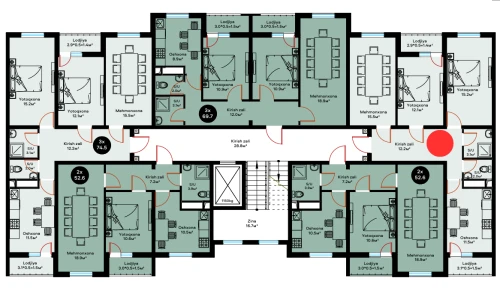 3-xonali xonadon 79 m²  1/9 qavat | YAQINLAR Turar-joy majmuasi
