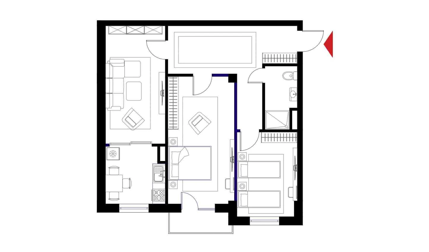 3-комн. квартира 80.7 м² 4/6 этаж | Жилой комплекс CHOSHTEPA GARDEN 3-комн. квартира 80.7 м² 4/6 этаж | Жилой комплекс CHOSHTEPA GARDEN