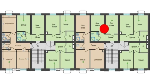 1-комнатная квартира 31.1 м²  4/5 этаж | Жилой комплекс Shahri Kitob City