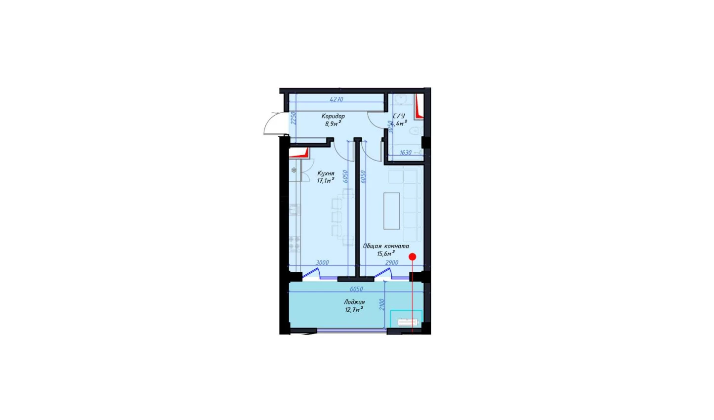 2-xonali xonadon 58.7 m² 5/14 qavat | Avia Palace Turar-joy majmuasi 2-xonali xonadon 58.7 m² 5/14 qavat | Avia Palace Turar-joy majmuasi