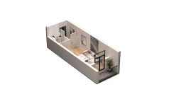 2-комн. квартира 32.1 м² 10/16 этаж | Жилой комплекс DO'MBIROBOD RESIDENCE 2-комн. квартира 32.1 м² 10/16 этаж | Жилой комплекс DO'MBIROBOD RESIDENCE