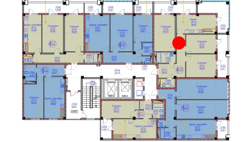 3-комнатная квартира 119.56 м²  1/12 этаж | Жилой комплекс SPUTNIK AVENUE