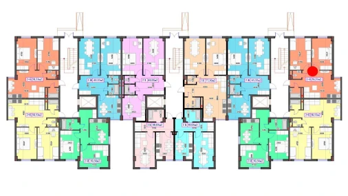 2-комнатная квартира 58.53 м²  1/7 этаж | Жилой комплекс O'ZBEGIM