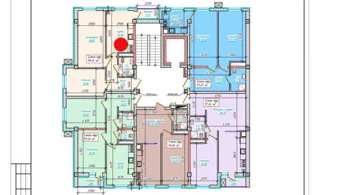 2-комнатная квартира 59.31 м²  5/9 этаж | Жилой комплекс Aero Town