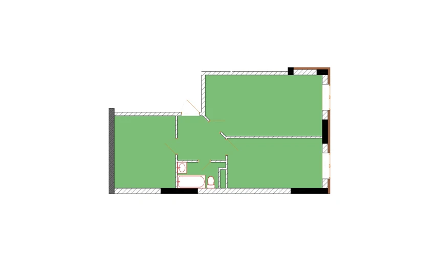 2-комнатная квартира 57.5 м²  7/9 этаж | Жилой комплекс Uchtepa Avenue