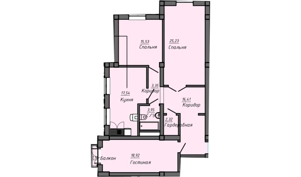 3-комнатная квартира 103.6 м²  9/10 этаж | Жилой комплекс Samarqand Park Avenue