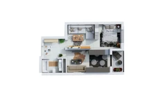1-комн. квартира 45.63 м²  5/17 этаж | Жилой комплекс UCHTEPA CITY