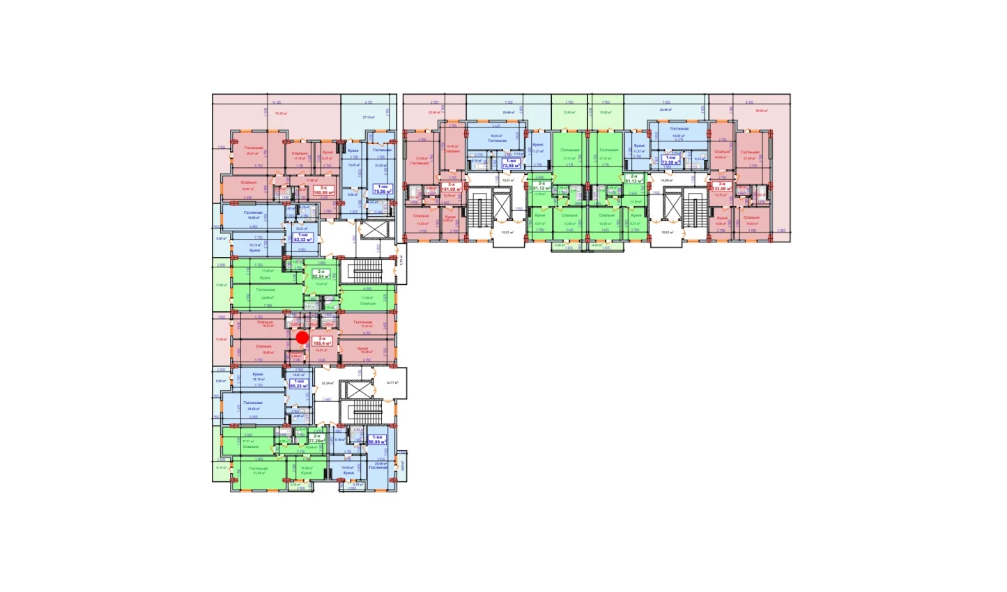 3-комн. квартира 108.4 м²  2/9 этаж | Жилой комплекс SHAYX-UL OLAM