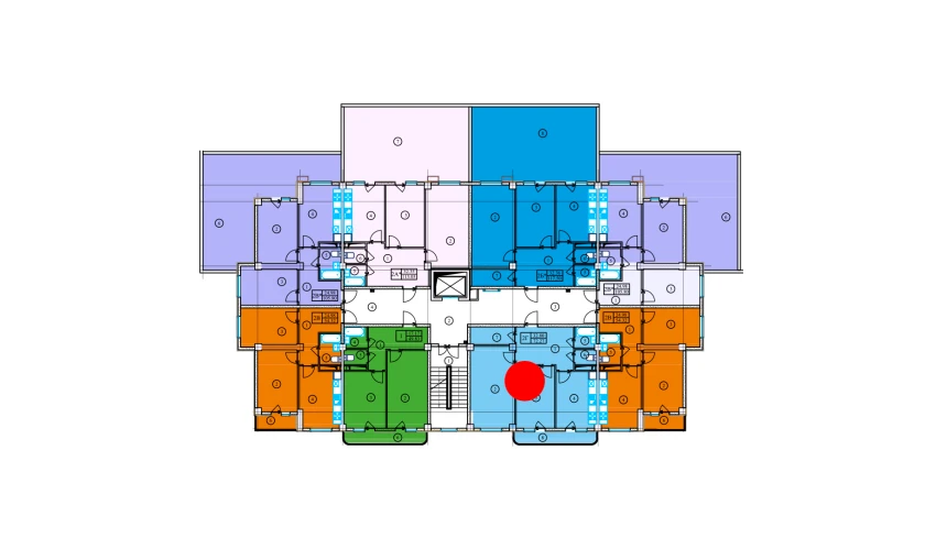 2-xonali xonadon 72.27 m²  3/9 qavat | YANGI O'ZBEKISTON Turar-joy majmuasi