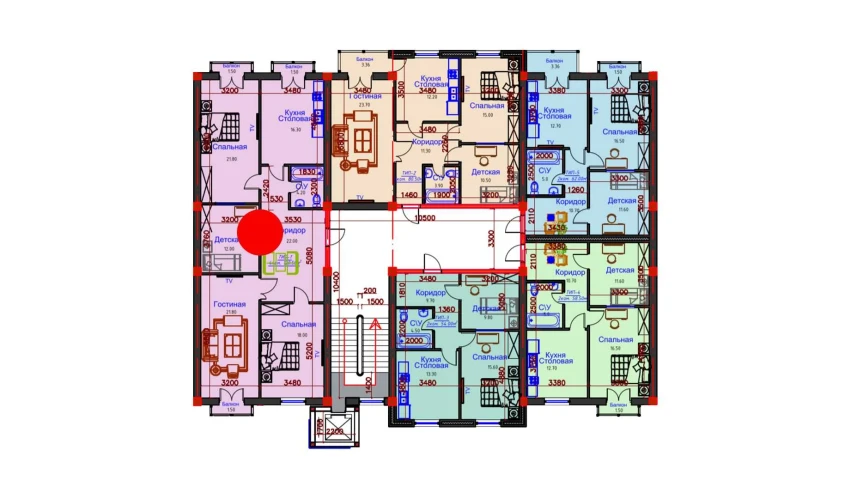 4-xonali xonadon 120.5 m²  10/10 qavat | AFROSIYOB Turar-joy majmuasi