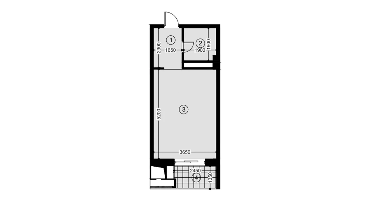 1-комн. квартира 29.8 м²  3/12 этаж | Жилой комплекс NAVRUZ GROUP