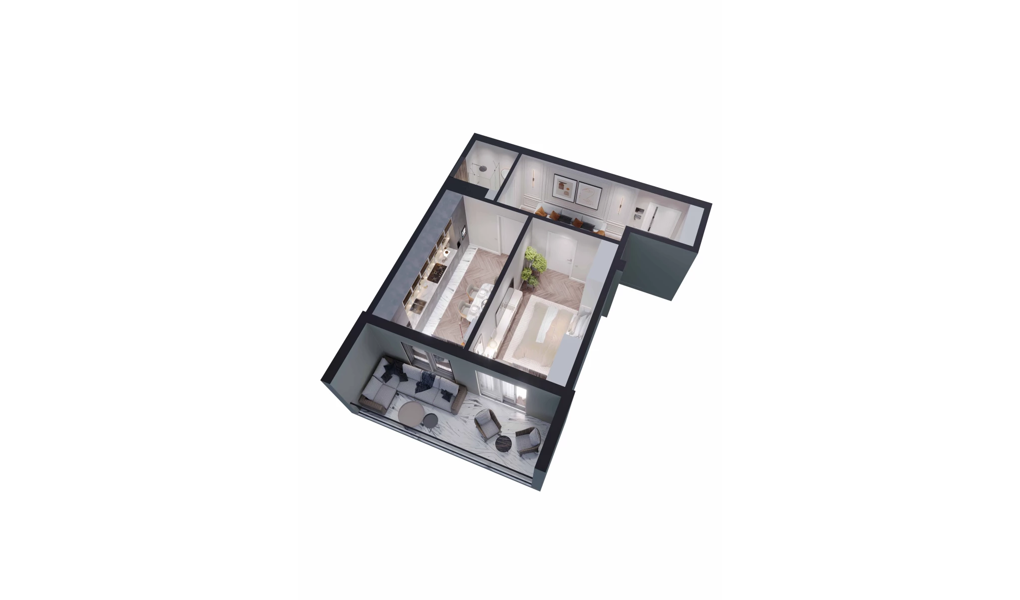 1-xonali xonadon 59.5 m²  9/13 qavat | ORZU SAROYI Turar-joy majmuasi