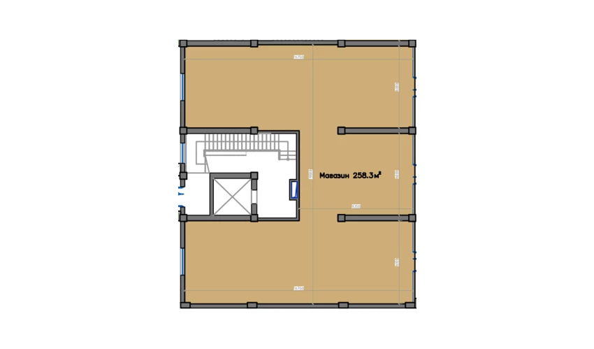 1-xonali xonadon 258.3 m²  1/13 qavat | ORZU SAROYI Turar-joy majmuasi