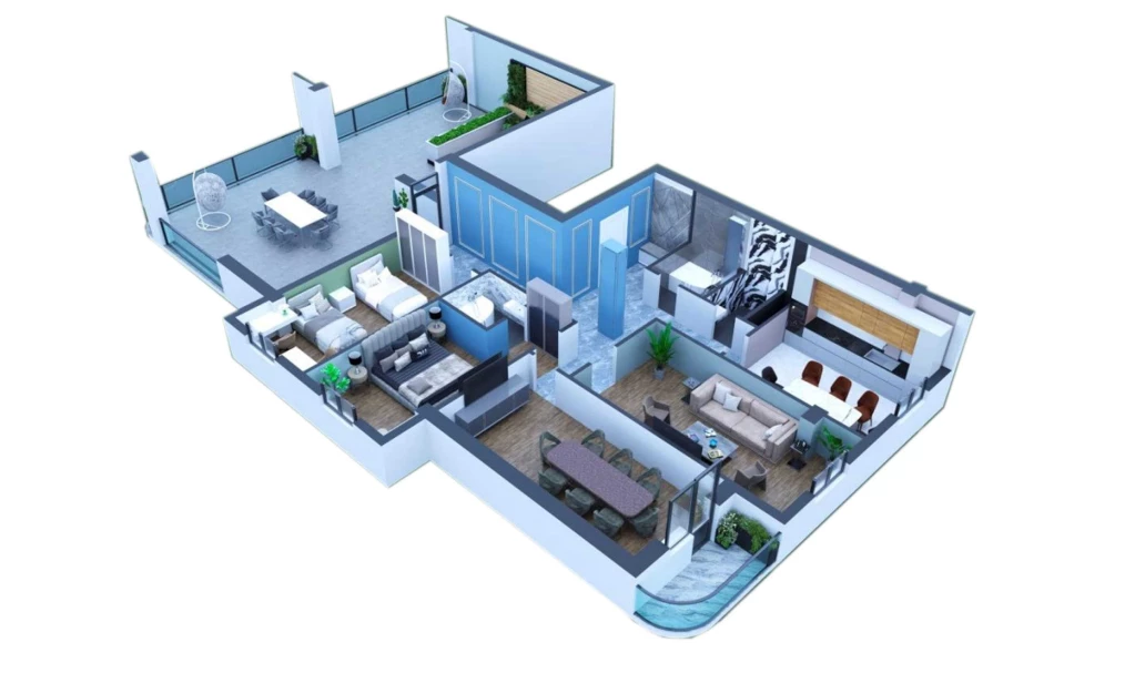 4-комн. квартира 134.4 м²  10/10 этаж | Жилой комплекс Ooo Angren smart city 1