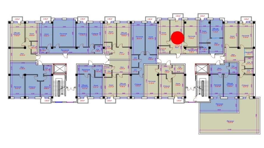 2-комн. квартира 64.54 м²  3/10 этаж | Жилой комплекс Ko'kcha-Oqtepa