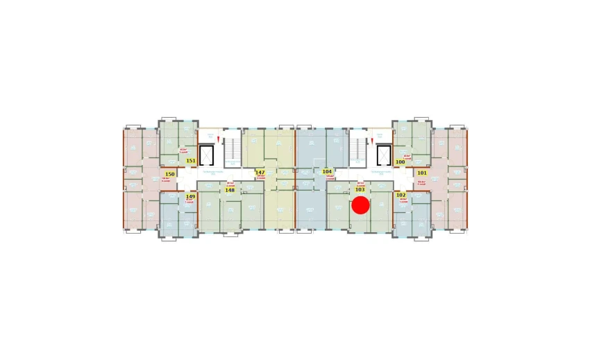 2-комнатная квартира 89.1 м²  8/9 этаж | Жилой комплекс YANGI AVLOD