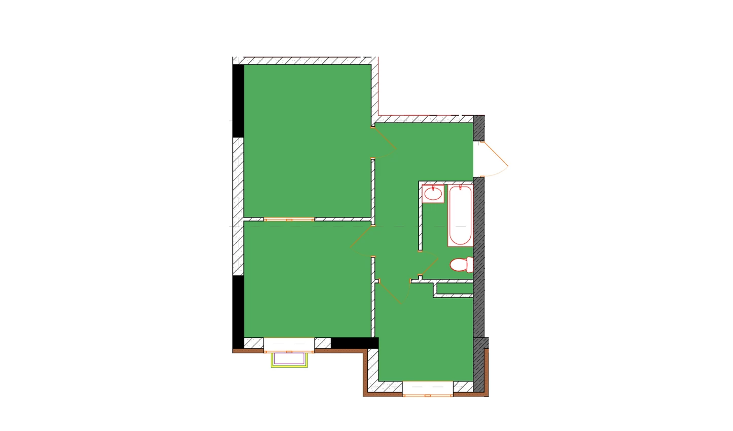 2-комн. квартира 45.9 м²  2/9 этаж | Жилой комплекс Uchtepa Avenue