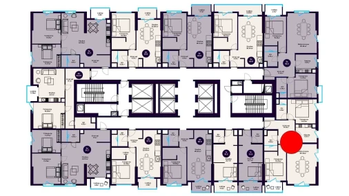 3-xonali xonadon 92.3 m²  10/20 qavat | Central Avenue Turar-joy majmuasi