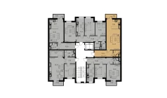 1-xonali xonadon 49.68 m²  3/9 qavat | MINGCHINOR Turar-joy majmuasi