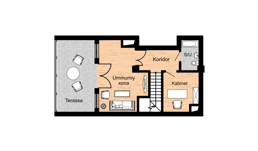 1-xonali xonadon 107.4 m²  16/16 qavat | Musaffo Turar-joy majmuasi