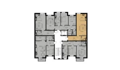 1-xonali xonadon 49.68 m²  2/9 qavat | MINGCHINOR Turar-joy majmuasi