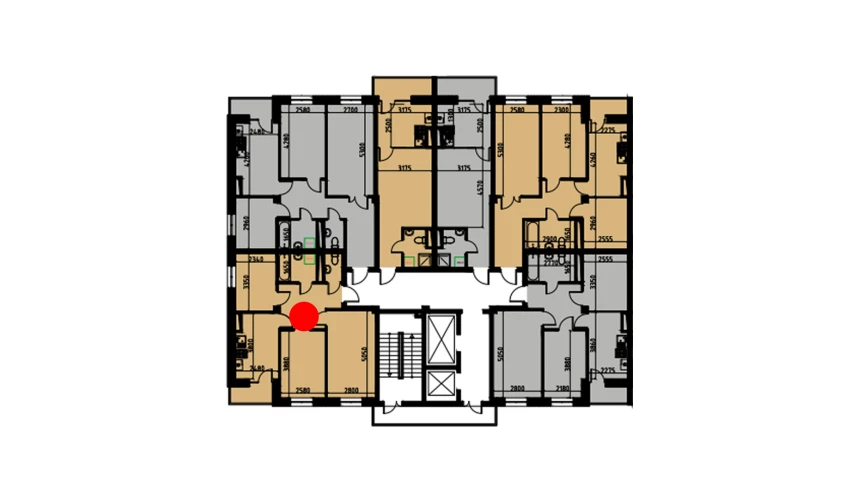 3-xonali xonadon 62.42 m²  3/10 qavat | YANGIOBOD RESIDENCE Turar-joy majmuasi