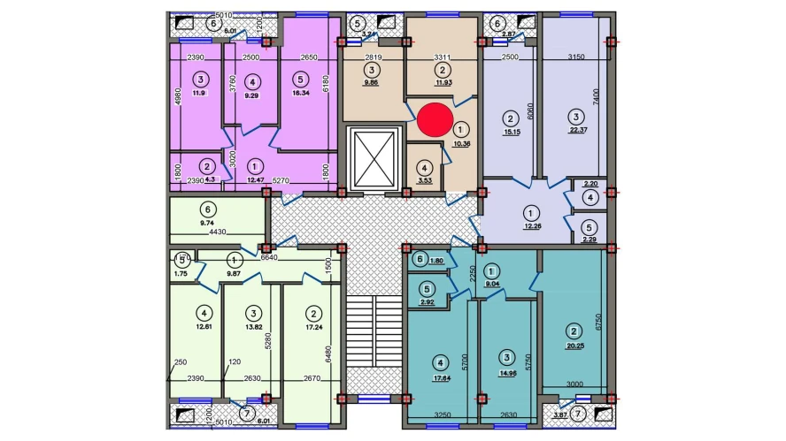 2-комн. квартира 38.92 м²  5/10 этаж | Жилой комплекс Qibray City