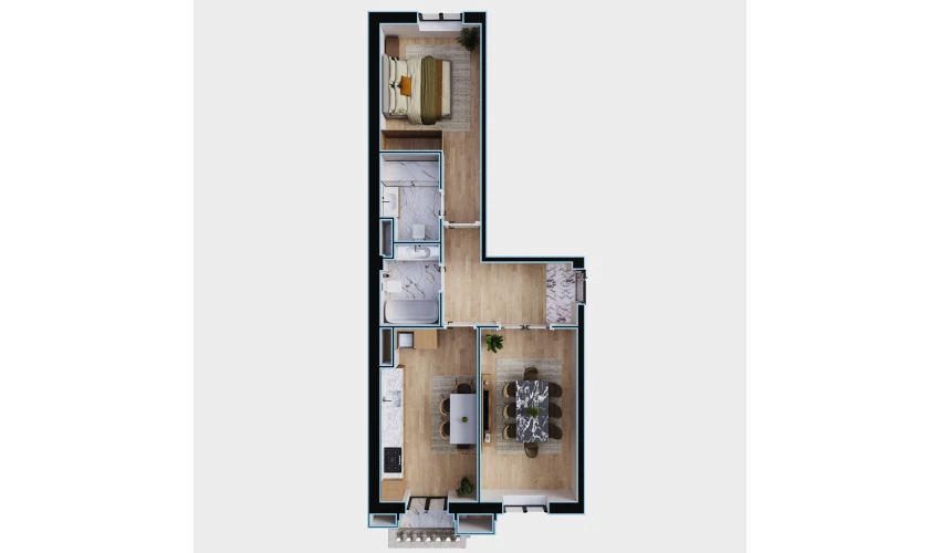 4-комнатная квартира 115 м²  3/13 этаж | Жилой комплекс NEW AVENUE estates