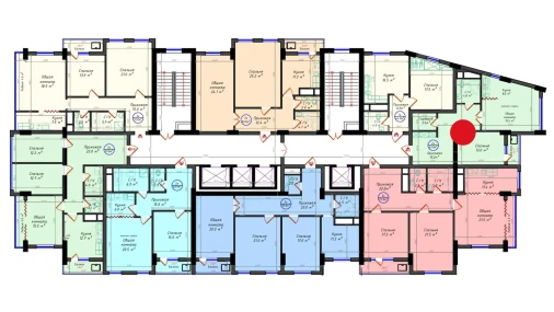 2-комнатная квартира 67 м²  5/21 этаж | Жилой комплекс Brilliant City