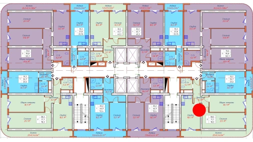 2-комнатная квартира 78.3 м²  6/22 этаж | Жилой комплекс TXT Tower