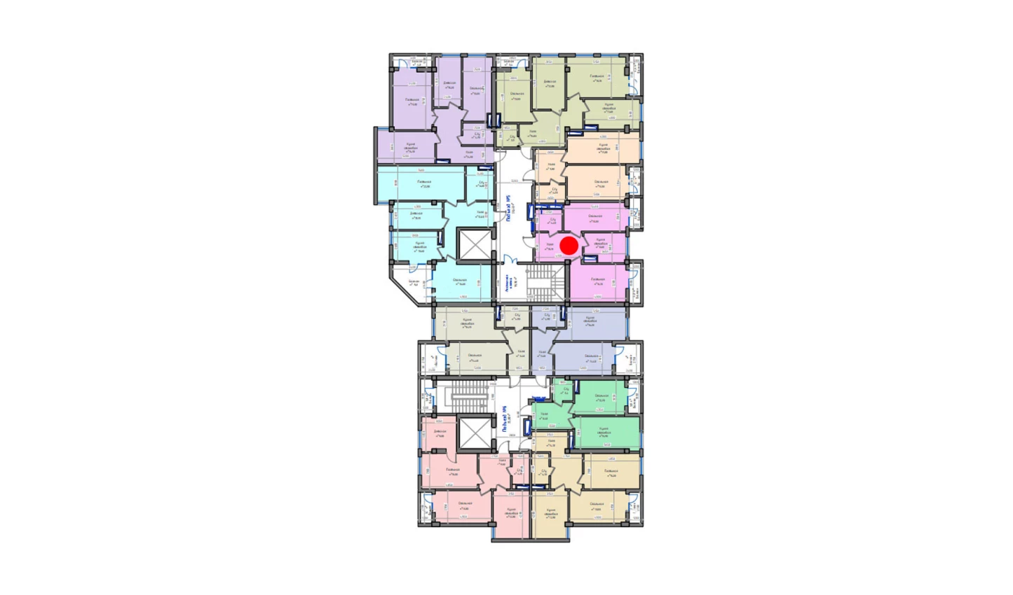 2-комн. квартира 64.8 м²  4/13 этаж | Жилой комплекс ORZU SAROYI