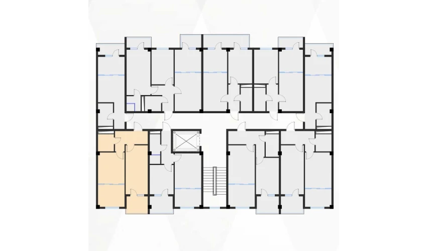 2-xonali xonadon 46.99 m²  2/7 qavat | Bochka Resort Turar-joy majmuasi