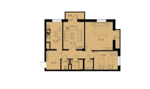 3-комн. квартира 77.65 м²  3/9 этаж | Жилой комплекс MINGCHINOR