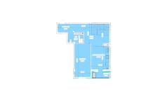 2-xonali xonadon 61.75 m²  9/9 qavat | Aero Town Turar-joy majmuasi