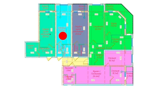 1-комнатная квартира 30.4 м²  11/16 этаж | Жилой комплекс DO'MBIROBOD RESIDENCE